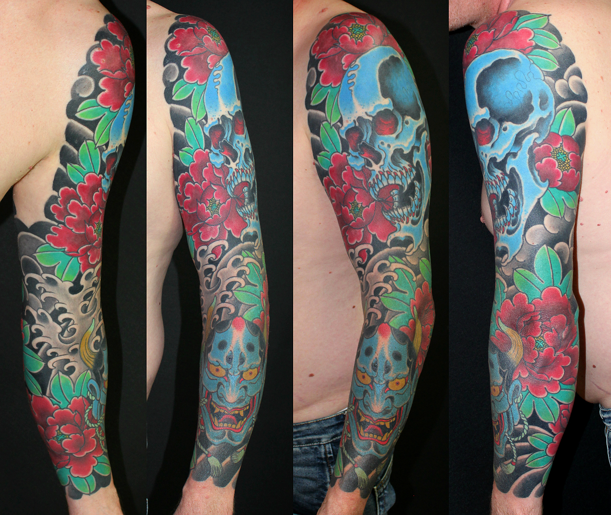 Tattoo Skull Totenkopf Blumen 1 Art Of Paint