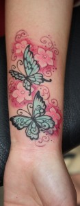 Tattoo Unterarm Schmetterlinge
